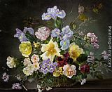 A Still Life with Peonies and Other Flowers by Cecil Kennedy